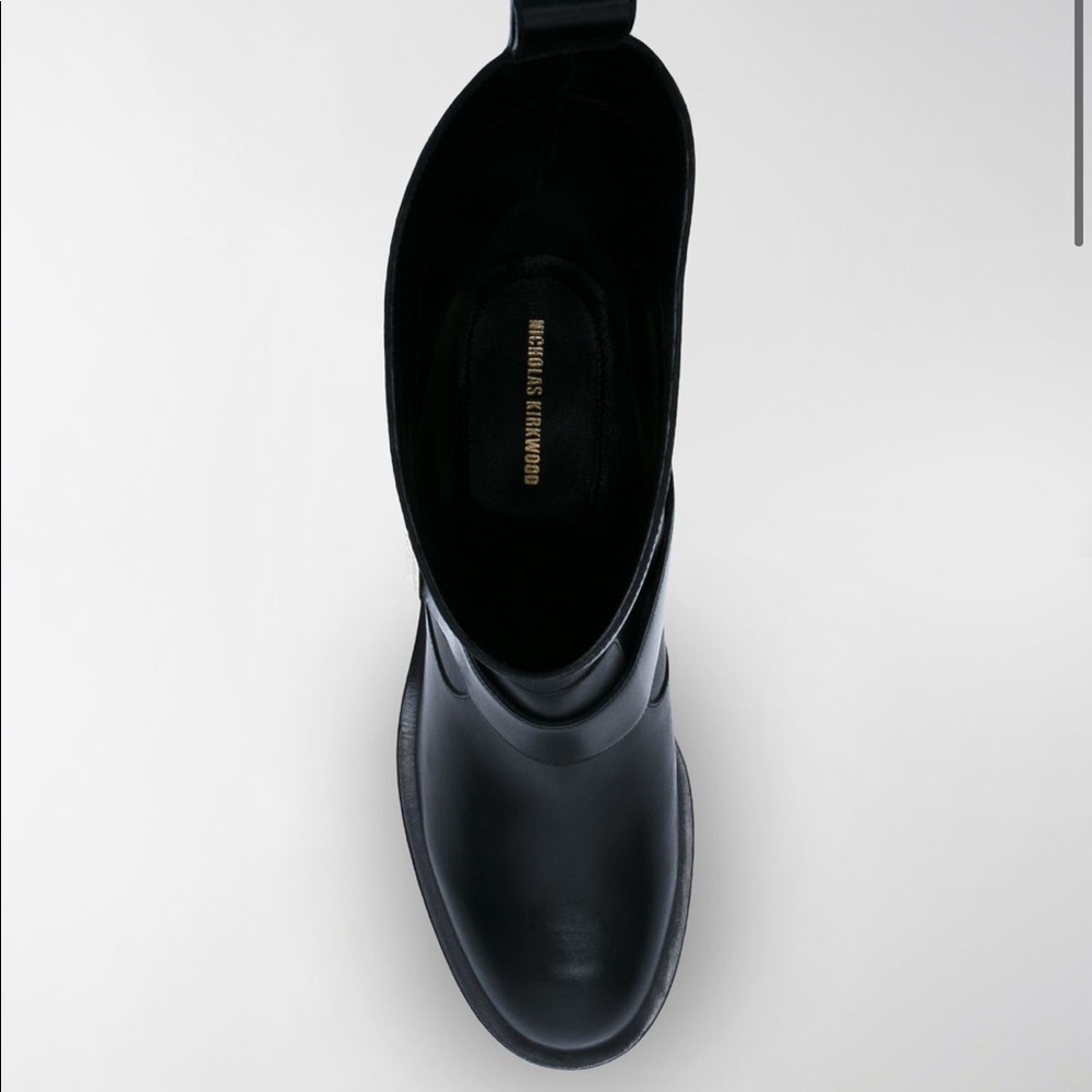 Black Nicholas Kirkwood Casati Biker Boot - Picture 3 of 9
